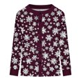 thumbnail image 5 of Puntoco Chaqueta Tipo Cárdigan Informal Con Botones Y Estampado Navideño Para Mujer, 5 of 5