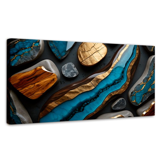 Cuadro Decorativo Canvas Revolution Armonía Mineral 120x60