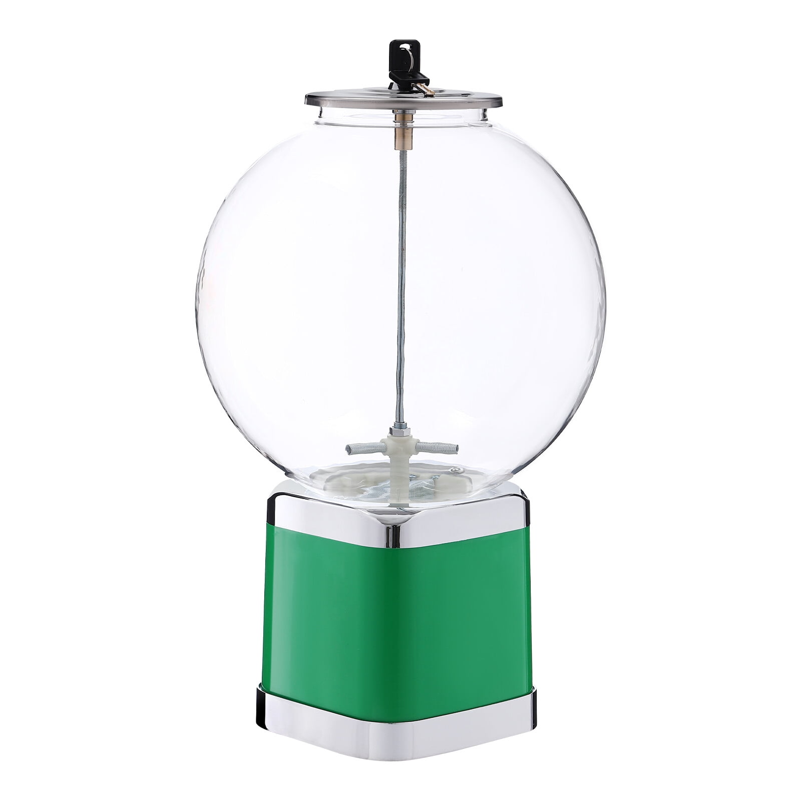 DENEST Vending Machine, 18" H Big Bubble Gumball Machine Candy Dispenser Bubble Gum Machine, Gumball Bank Candy Vending Machine for Capsule Toys or Candies, Game Stores and Retail Stores