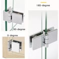 thumbnail image 2 of Glass Hinge Durable Long Lifespan Rotatable Simple Operation Anti-rust Bathroom Supply Alloy Punching-free Glass Door Hinge for Indoor, 2 of 8