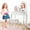 White, variant on GARVEE Kids Vanity Desk with Lights, 1 Piece Princess Makeup Table Set with Stool and Playset, White