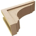 thumbnail image 6 of 6"W x 18"D x 12"H Classic Warren Rough Cedar Woodgrain TimberThane Corbel, Primed Tan, 6 of 6