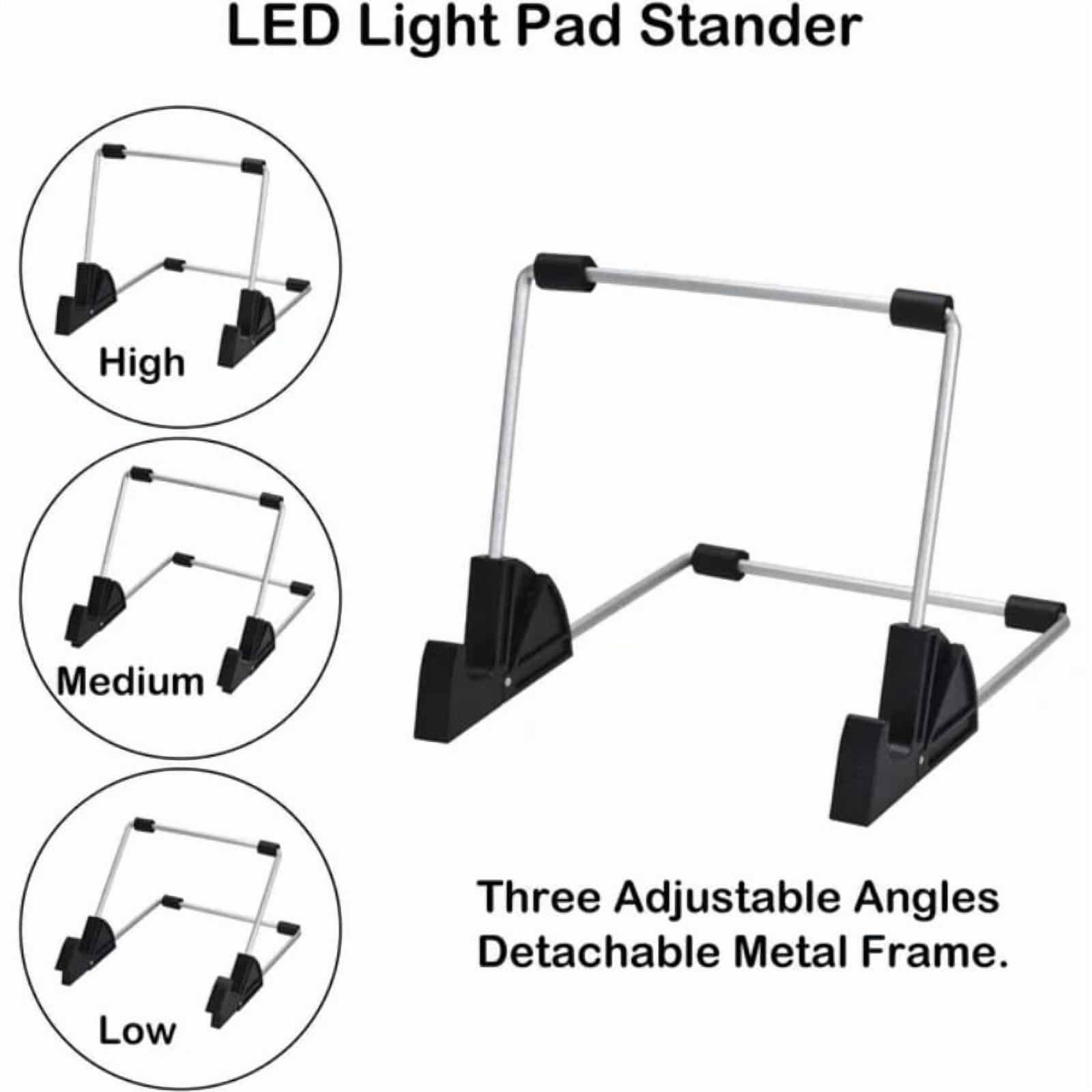 A4 LED Light Pad for Diamond Painting, Super Bright USB Powered Light Board Kit with Detachable Stand, and Black Pad Clip (Pad and Bag)