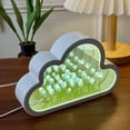 thumbnail image 2 of Espejo con forma de nubes de tulipán, luz nocturna creativa con enchufe USB, hecho a mano, regalo para el festival de Tanabata para niñas, 2 of 5