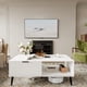 thumbnail image 2 of 41.34 - pulgada de madera coffee mesa: moderno y functional con almacenamiento gabinete, two - tier design, y wave - style sliding doors para estilo rural sala de estar/oficina/lounge, 2 of 7