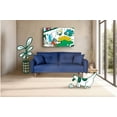 thumbnail image 1 of Sofá Cama De Lino Azul Makora Modelo Brokman, 1 of 8