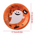 thumbnail image 3 of Vikakiooze Halloween Party Supplies Halloween Disposable Paper Tableware Round Paper Plate, Halloween Decorations, 3 of 4