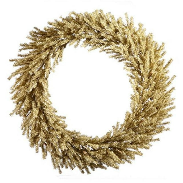 Vickerman 24" Couronne de Noël Artificielle de Champagne Non Allumée