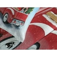 thumbnail image 4 of Ambesonne Christmas Quilted Bedspread Set 3 Pcs, Red Truck Xmas Tree, King Size, Blue Red, 4 of 5