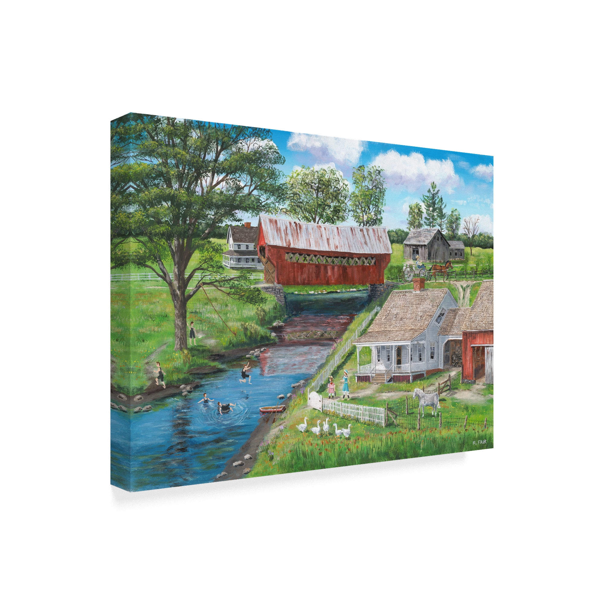 Trademark Fine Art 'New England Homestead' Canvas Art by Bob Fair