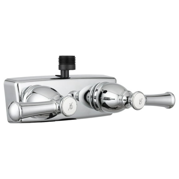 Dura Faucet DF-SA100L-CP RV Shower Faucet Valve Diverter with Hot/Cold Handles (Chrome)