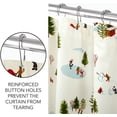 thumbnail image 4 of ROYALE LINENS White Christmas Shower Curtain, 72" x 72" Machine Washable, 4 of 5