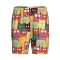 thumbnail image 4 of Wukai Cute Cartoon Cat Men’s Short Pajama Pants With Pockets Soft Sleep Pj Shorts for Men-3X-Large, 4 of 6