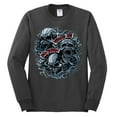 thumbnail image 2 of Wild Bobby, God Is My Judge Smokey Gray Skull Dark Pop Culture Mens Long Sleeve Shirt, Charcoal, X-Large, 2 of 3