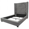 thumbnail image 3 of Best Master Furniture Jamie Upholstered Tower Low Profile Bed, Gray King, 3 of 4