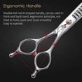 thumbnail image 4 of Fenice Professional 7 inch JP VG10 Steel Super Curved 38 Dog Grooming Shears Curved Chunker Scissors for Dogs Thinning Rate 80%, 4 of 5
