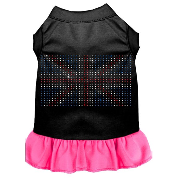 Pet Dog Cat Dress Rhinestone, "British Flag"