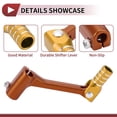 thumbnail image 3 of Folding Motorcycle Gear Shifter Lever for Bosuer Cheetah Aluminum Alloy Pedal Shift Lever Arm Orange Lever Gold Tone Head with Silver Tone Ring, 3 of 6