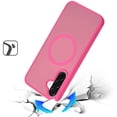 thumbnail image 2 of For Samsung Galaxy A57 [Magnetic Circle] Smooth Safe Matte Feel Hybrid Case - Hot Pink, 2 of 3