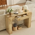 thumbnail image 5 of 47 Inch Long Console Table with Drawer, Narrow Rectangular Sofa Table Behind The Couch, Farmhouse Entryway Table for Entrance, Hallway, Living Room (Natural), 5 of 10
