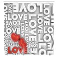 thumbnail image 3 of Ambesonne Love Shower Curtain, Valentines Romance Art, 69"Wx75"L, Grey Red White, 3 of 5