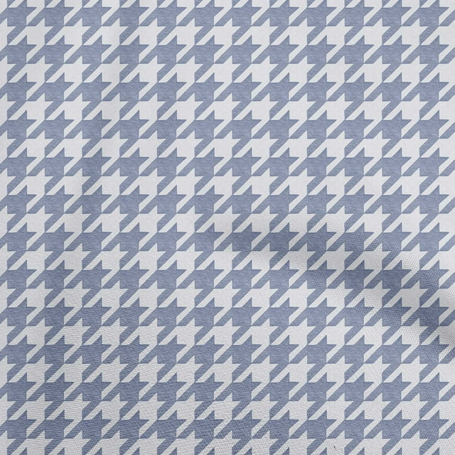 oneOone Silk Tabby Blue Fabric Houndstooth Sewing Craft Projects Fabric Prints By Yard 42 Inch Wide