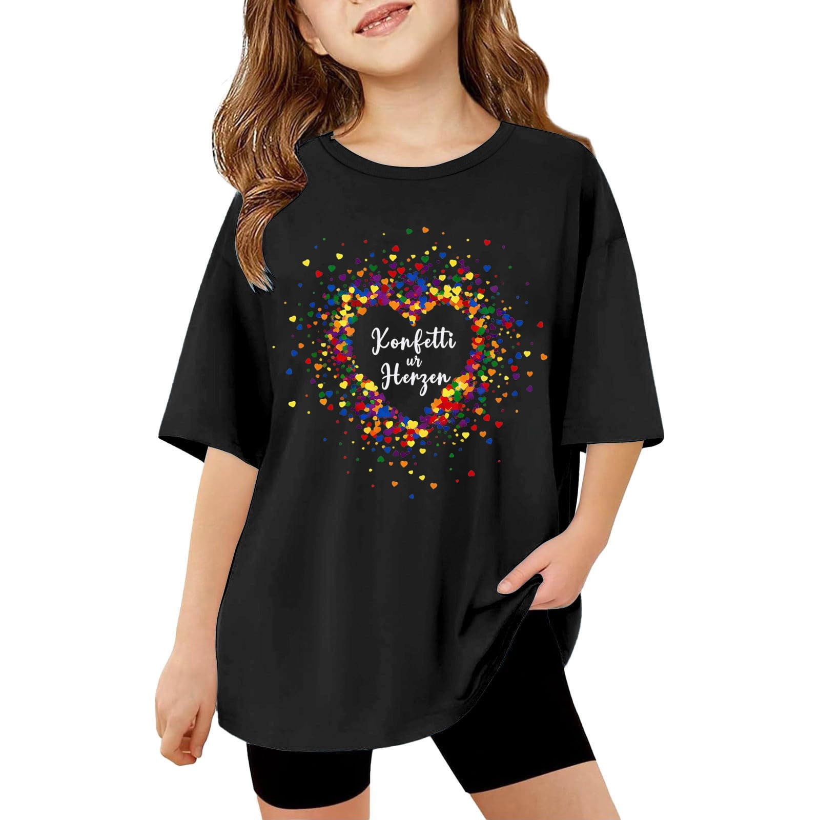 ibiyuan Little Boys Clothes Crew Neck Holiday Short Sleeve Girls Shirts Novelty Print Tees Fashion Casual Summer Tops