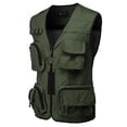 thumbnail image 1 of H2H Mens Active Fishing Vests Quick Dry Breathable Multi Pocket Mesh Jackets Photography Hiking Vest (CMOV061), 1 of 6