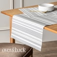 thumbnail image 6 of over&back 18x90 Reversible Striped Table Runner - UVA/UVB-Proof Table Runners - Waterproof Indoor and Outdoor Kitchen and Home Decor - Grey, 6 of 10
