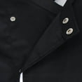 thumbnail image 4 of Retro Chef Jacket Coat Uniform Long Sleeve Hotel Kitchen Working Clothes Executive Apparel 3XL Black, 4 of 9