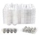 thumbnail image 1 of 100pcs 12 Grids Quail Egg Box Reusable Quail Egg Cartons Egg Storage Box Transparent Fridge Storage Box Mini Egg Dispenser With Lid For Refrigerator, 1 of 5