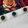 thumbnail image 4 of Homewish Romantic Rose Flwoer Black Out Curtains, Bohemian Western Plant Curtains Pack of 2 (42x63 Each), Teens Adult Female Bedroom Curtains, Window Curtains Room Decor, 4 of 6