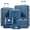Blue, variant on Euroco 3 Piece Carry on Luggage Sets, 20" Hardside Suitcase with TSA Lock, Spinner Wheels & Expandable Travel Bag,Lightweight Travel Luggage for Men Women,Brown
