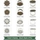 thumbnail image 2 of 16 piezas de 4 estilos de anillos de dedo en blanco ajustables, base de anillo de flor vintage, base plana, cabujón, ajustes de anillo, plata, bronce, manualidades para mujeres adultas., 2 of 9