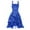 Blue, variant on Women's Gothic Dress Lace up Sleeveless Ruffle Steampunk Costume Victorian Outfits Halloween Masquerade Dresses
