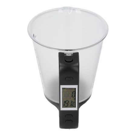 

Portable Measuring Cup Scales Electronic Measuring Cup Scale Detachable Temperature Measurement ABS Large LCD Display For Coffee For Kitchen Black