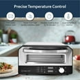 thumbnail image 3 of Culinary Chef Indoor Pizza Oven with Rapid Cooking, 3 Heat Modes, X-Large Rack, Dual Temperature Control, Preset Functions, Cutter, and Removable Stone, Stainless Steel, 3 of 7