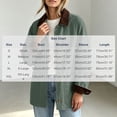 thumbnail image 3 of Smsaxvxz Women's Corduroy Collar Jacket Oversized Army Green Utility Coat Casual Fall Outerwear with Pockets, 3 of 9