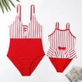 thumbnail image 2 of Mommy and Me Swimsuits Matching Family Swimwear Mother Girls One Piece Summer Floral Stripes Beachwear Bathing Suits Set for Kids Women, 2 of 9