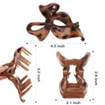 thumbnail image 3 of Stylish Hair Accessories, Non-slip Design, Metal, Brown, 4 Pack, 3 of 4