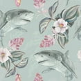 thumbnail image 3 of Sharks and Flowers Wallpaper Peel-and-Stick - 25"W x 225"H, 3 of 3