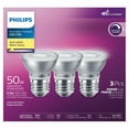 thumbnail image 3 of Philips LED PAR16 E26 50W Equivalent Energy Saving Light Bulb, Dimmable Soft White (2700K) 3-Pack, 3 of 4