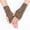 Khaki, variant on Vorkoi Knitted Fingerless Gloves for Women Winter Thumbhole Wrist Warmer Men Crochet Arm Warmers Hand Mittens