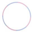 thumbnail image 1 of Anillo Hula Esponja de acero inoxidable desmontable que aprieta rápidamente el aro con peso para el vientre para hacer ejercicio deportivo, jugar, 6 secciones, azul y rosa, 1 of 10