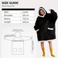 thumbnail image 2 of Oversized Fleece Hoodie Blanket Warm Soft Wearable Sherpa Hooded Sweatshirt US, 2 of 17