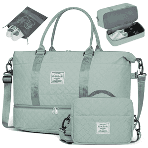 Cshidworld 40L Duffle Bag, Mint Green Carry-On Weekender