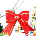 thumbnail image 4 of 6 PCS Christmas Tree Bows Pendant with Bell,Red and Gold Bow with Bells Gift Ornaments,Bow with Bell Christmas Tree Decorations,Christmas Bows Indoor Outdoor Decoration Wreath Ornament Supplies, 4 of 9