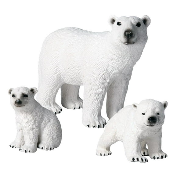 de Oso Del Ártico en Miniatura de Animales de PVC Sólido Modelos Regalos de Juguete