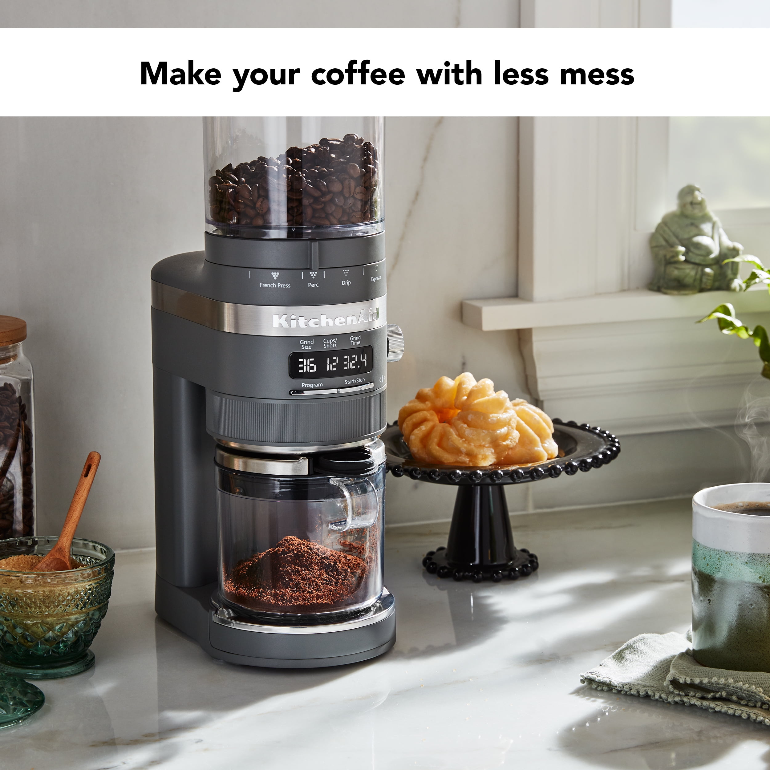 KitchenAid Burr Coffee Grinder, Charcoal Grey, KCG8433