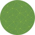thumbnail image 1 of Ahgly Company Machine Washable Indoor Round Transitional Bright Green Area Rugs, 8' Round, 1 of 7